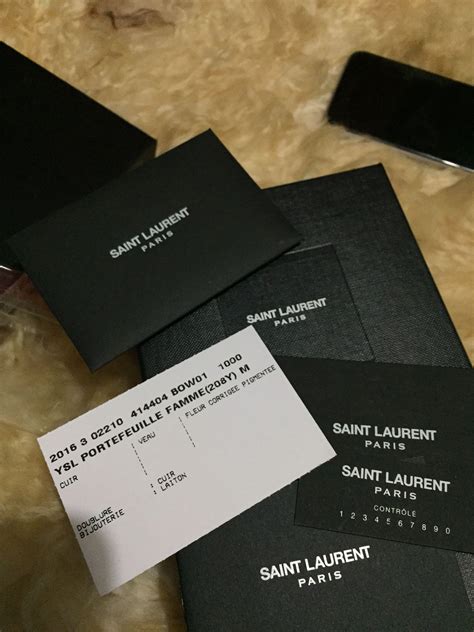 authenticity card ysl|ysl authenticity check code.